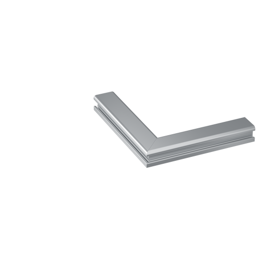 LED-Handlauf unten Innenecke 90° vertikal Eckverbinder U-Profil  42x27x3 mm