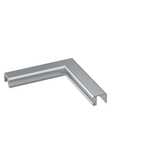 LED-Handlauf seitlich Innenecke 90° vertikal Eckverbinder U-Profil  37x27x3 mm