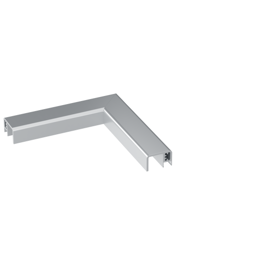 LED-Handlauf seitlich Außenecke 90° vertikal Eckverbinder U-Profil  37x27x3 mm