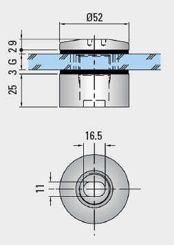 Langlochhalter - Tellerhalter PH610