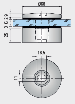 Langlochhalter - Tellerhalter PH611
